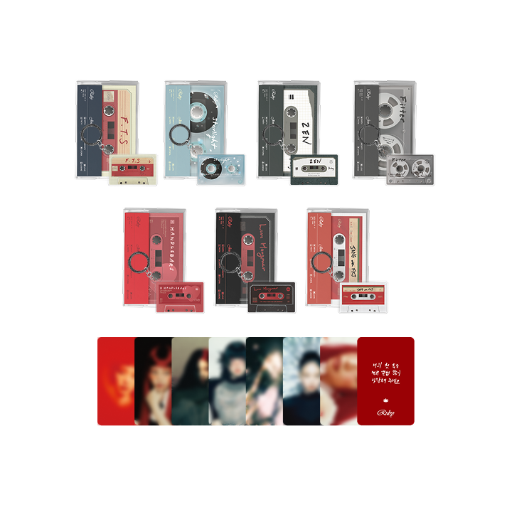 JENNIE Ruby Cassette Tape Keyring + Photocard Random