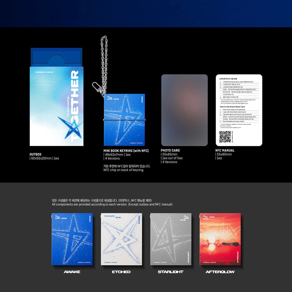 TOMORROW X TOGETHER (TXT) - THE STAR CHAPTER: TOGETHER (MINI BOOK KEYRING VER.)