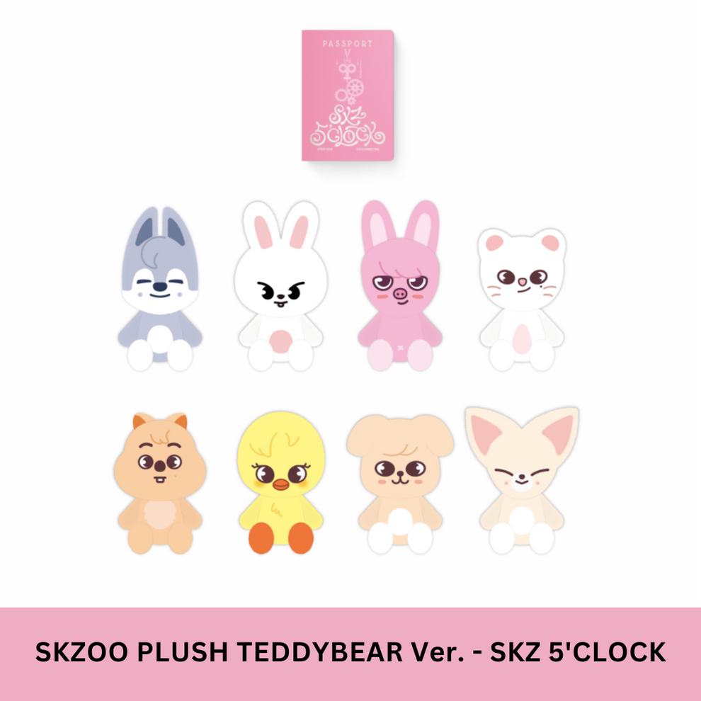 スキズ　SKZOO テディベア ぬいぐるみ 5'CLOCK ジニレット StrayKids SKZOO ジニレット テディベア - メルカリ