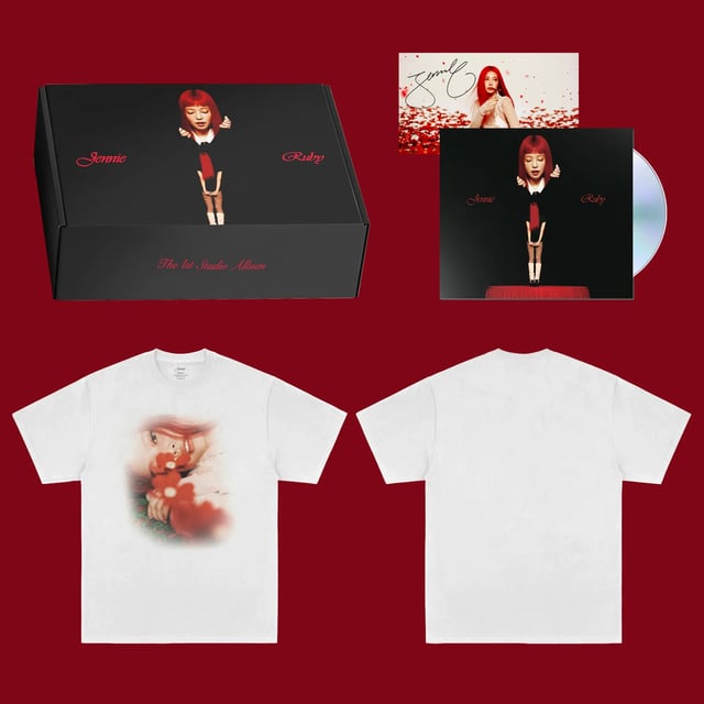Jennie Ruby box set White tee + signed digi pack cd