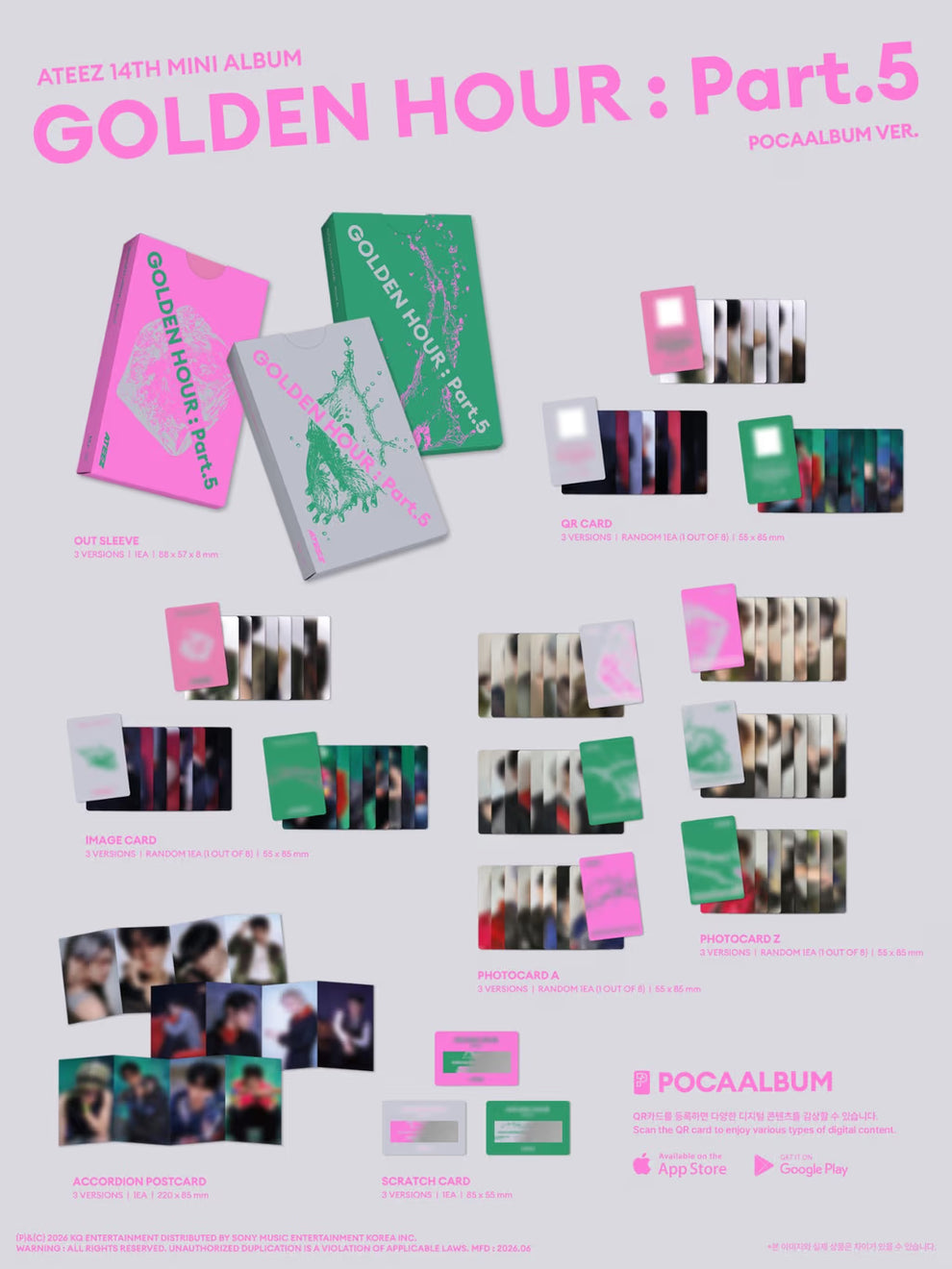 ATEEZ - GOLDEN HOUR : PART.5 (POCAALBUM) (3 VERSIONS) RANDOM