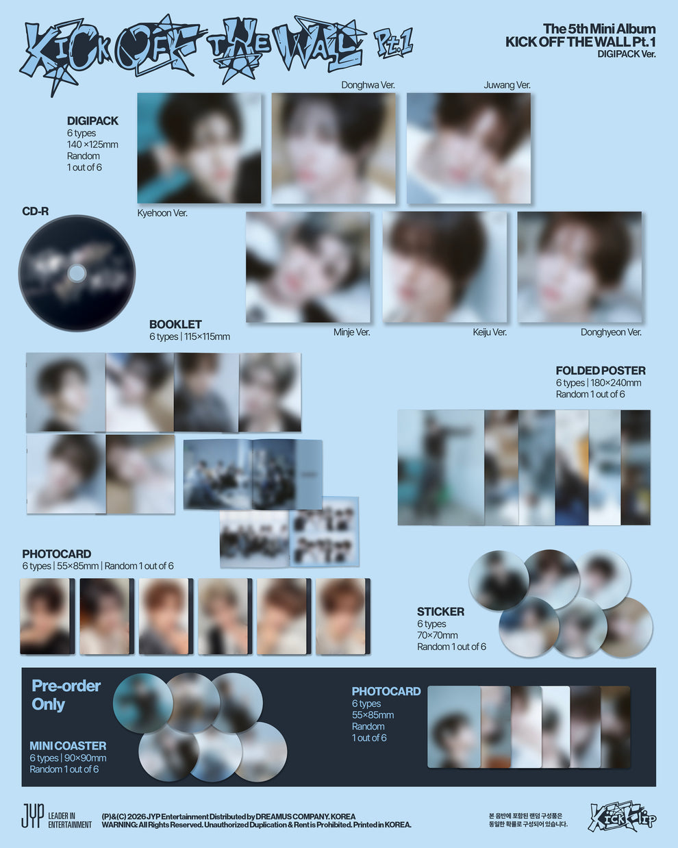 KICKFLIP - THE 5TH MINI ALBUM 'KICK OFF THE WALL PT. 1' DIGIPACK VER.