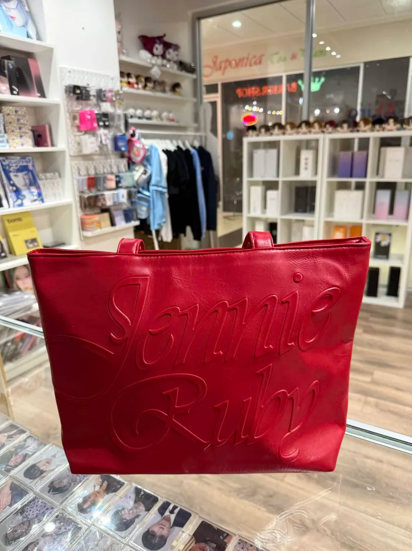 JENNIE X MINISO LEATHER TOTE BAG RED