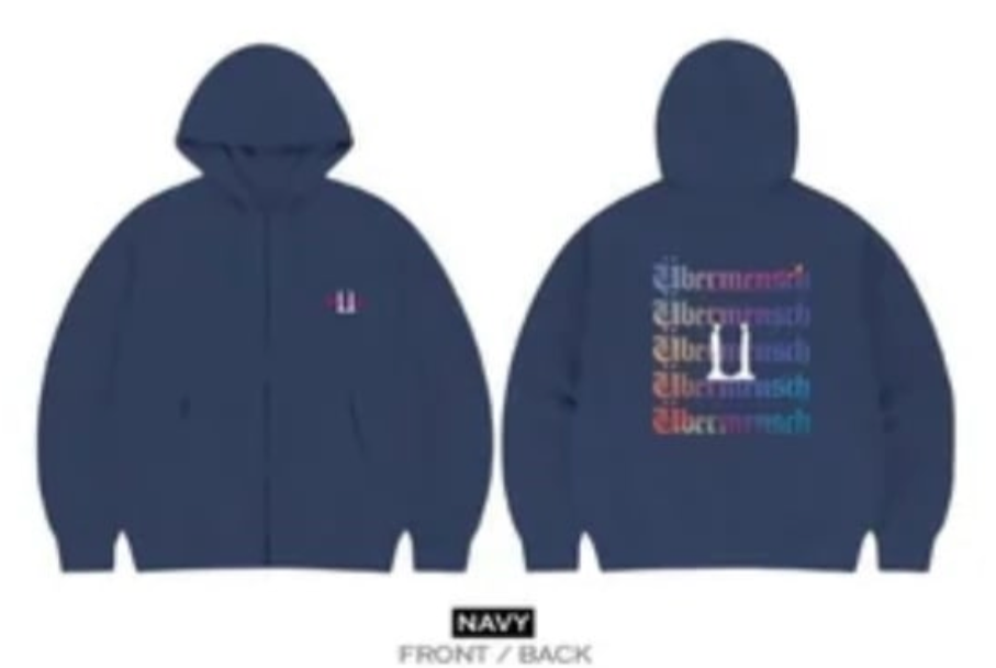 GD G-Dragon Ubermensch in USA Exclusive Zip-Up Hoodie Sweatshirt