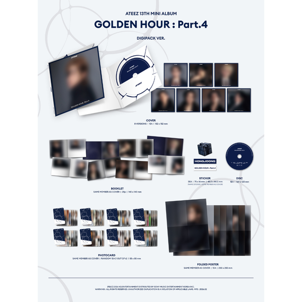 ATEEZ - GOLDEN HOUR : PART.4 MEMBER DIGIPACK