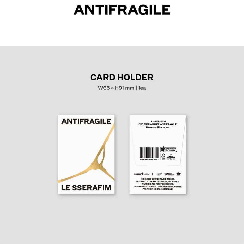 LE SSERAFIM - 2nd Mini Album ANTIFRAGILE (Weverse Albums Ver.)