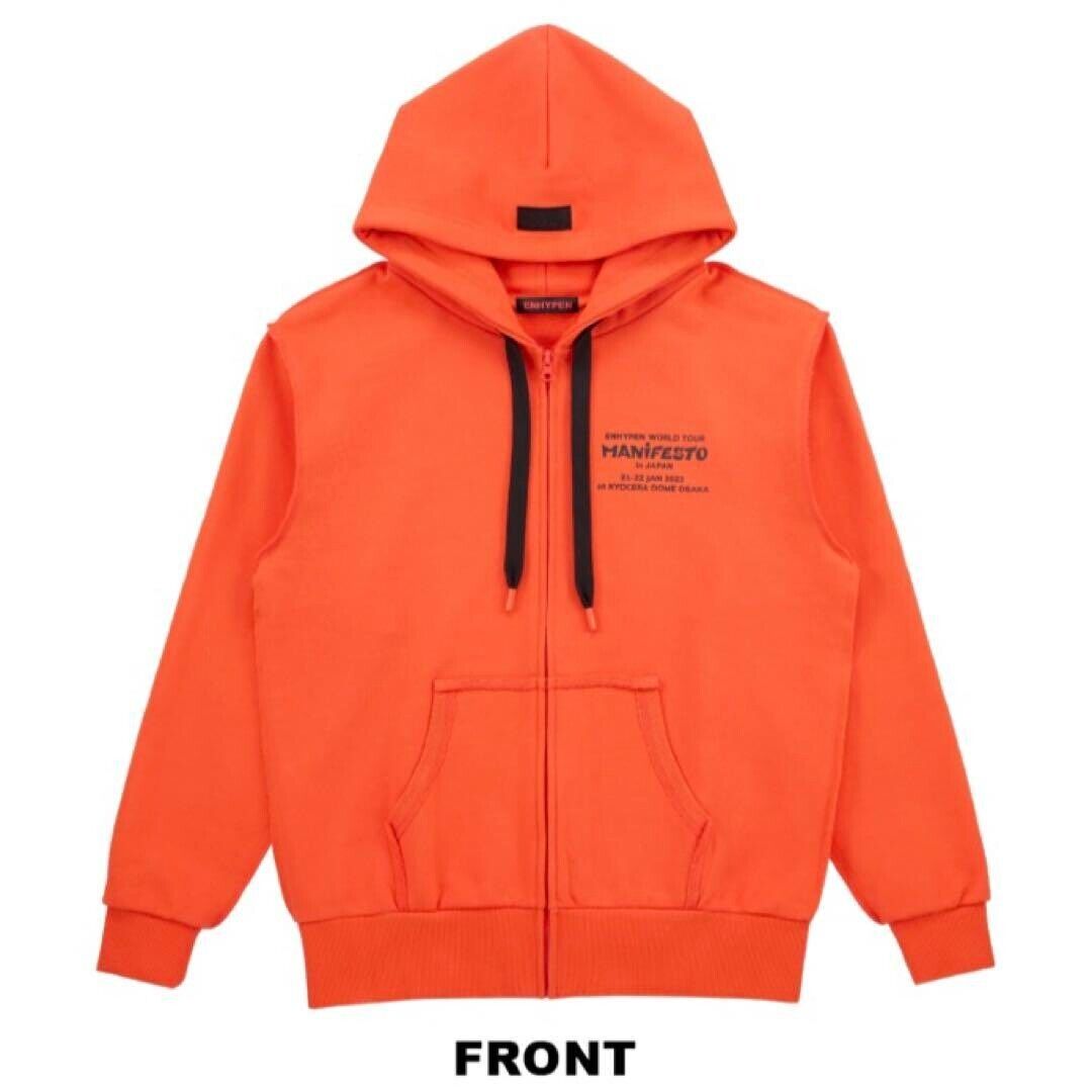 ENHYPEN Zip-Up Hoodie MANIFESTO WORLD TOUR Japan limited edition Orange 2023