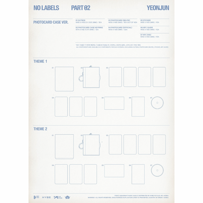 [PRE-ORDER] YEONJUN (TXT) - NO LABELS: PART 02 (PHOTOCARD CASE VER.) (2 VERSIONS) RANDOM