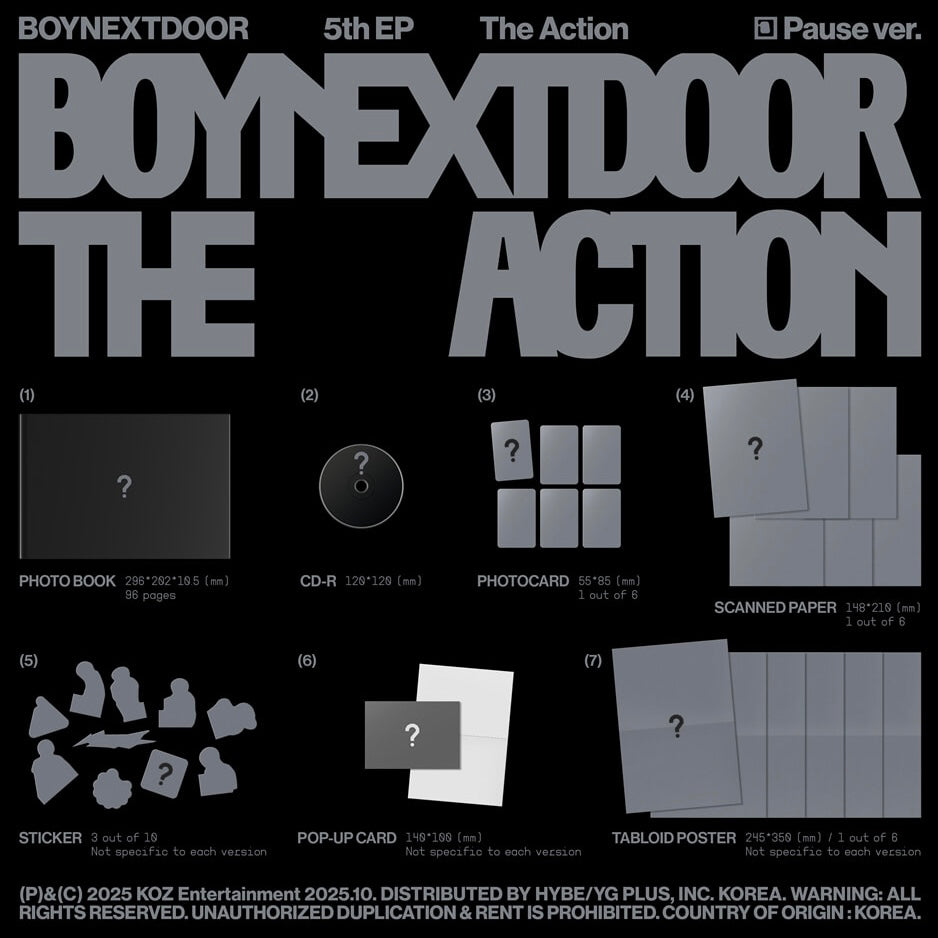 [PRE-ORDER] (WEVERSE POB) BOYNEXTDOOR - 5TH EP [THE ACTION]