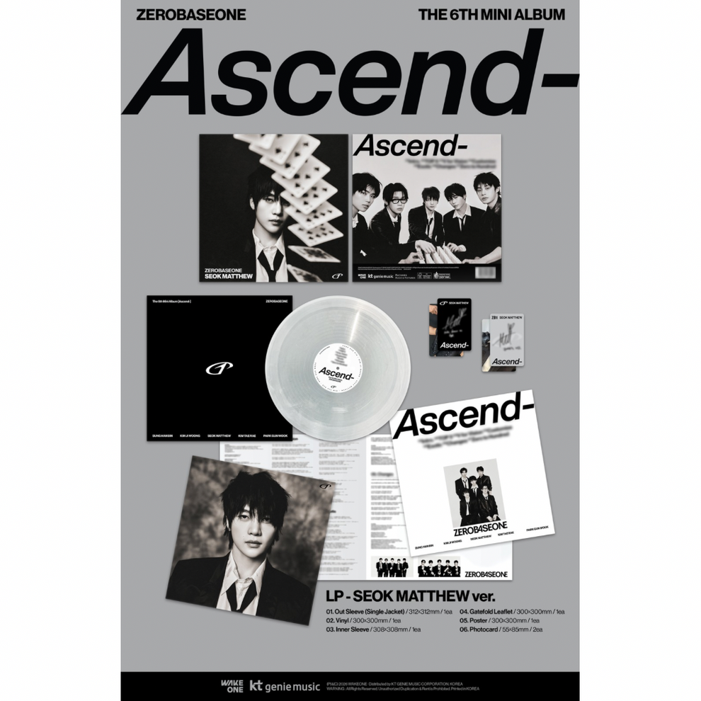 [PRE-ORDER] ZEROBASEONE - THE 6TH MINI ALBUM [ASCEND-] LP VER. (5 VERSIONS) RANDOM