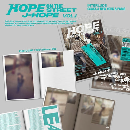 [PRE-ORDER] (WEVERSE POB) j-hope (BTS) - HOPE ON THE STREET VOL.1 SET
