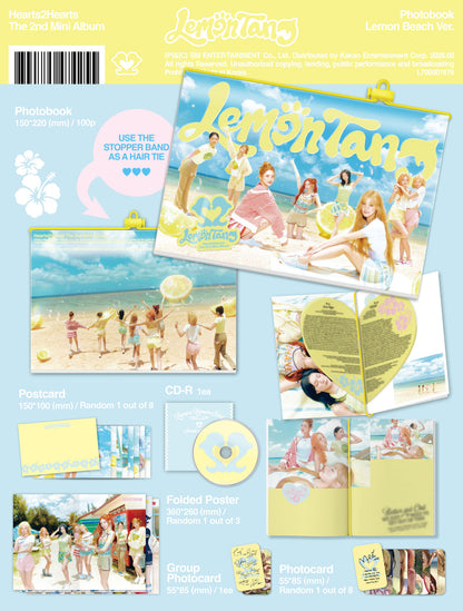 HEARTS2HEARTS - 2ND MINI ALBUM [LEMON TANG] (PHOTOBOOK VER.) (2 VERSIONS) RANDOM