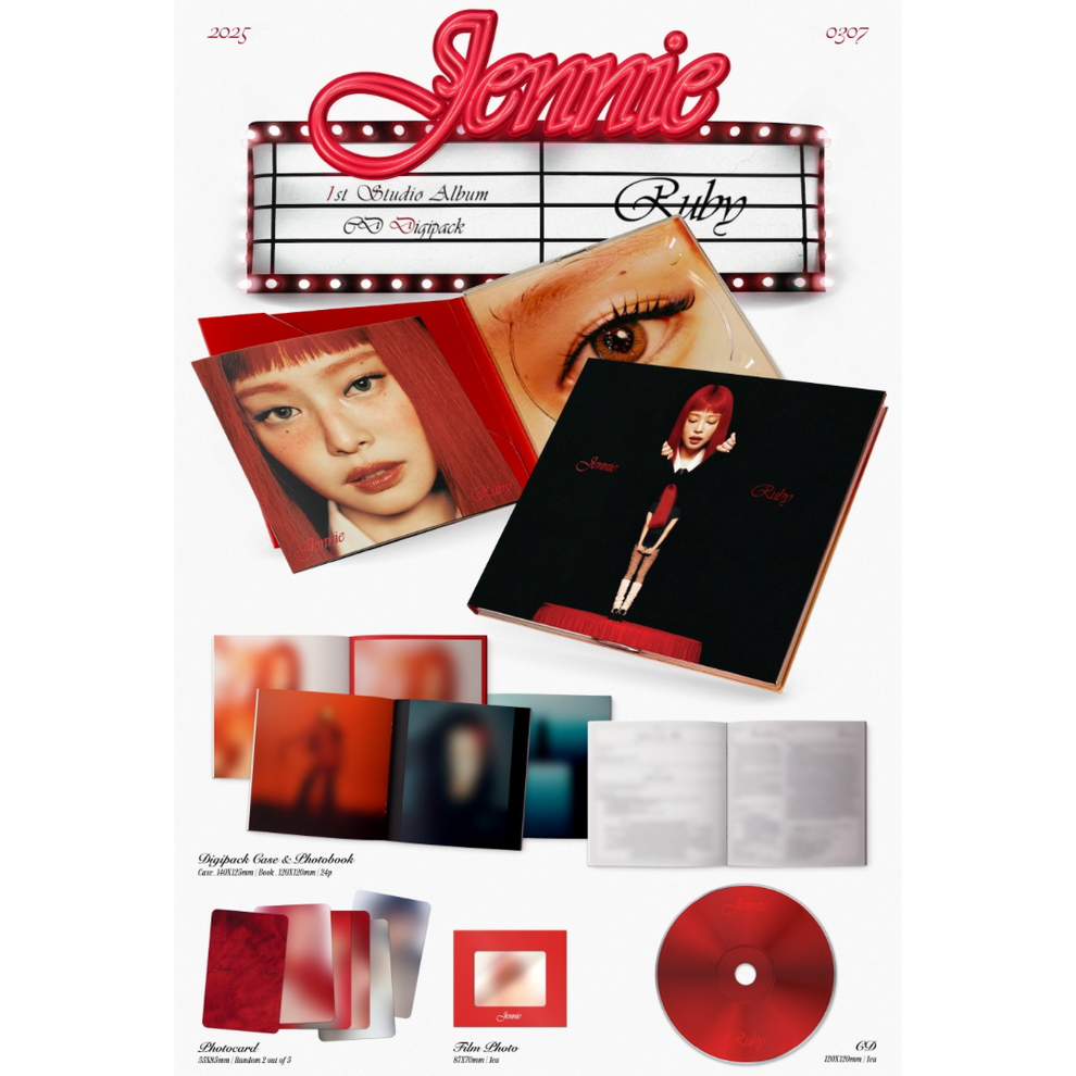 [SIGNED POSTCARD] JENNIE - THE 1ST STUDIO ALBUM [RUBY] (CD DIGIPACK)