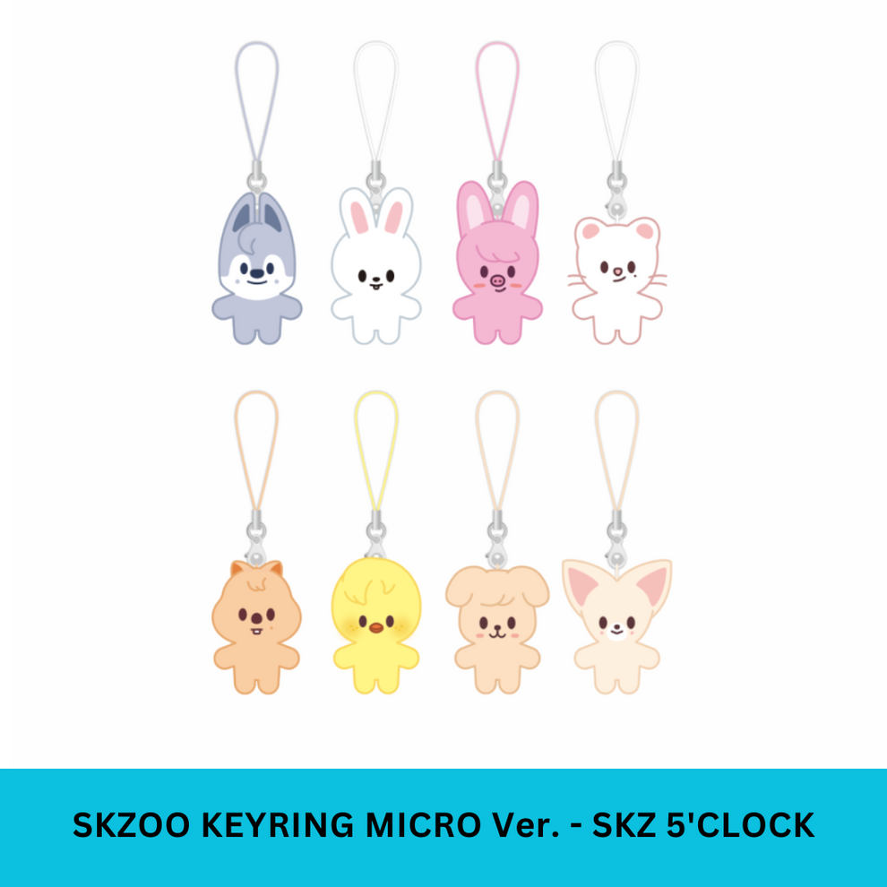 [PRE-ORDER] STRAY KIDS SKZOO KEYRING MICRO Ver. - SKZ 5'CLOCK