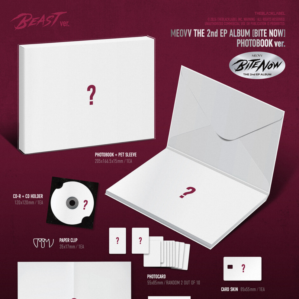 MEOVV - THE 2ND EP ALBUM [BITE NOW] PHOTOBOOK VER. (2 VERSIONS) RANDOM