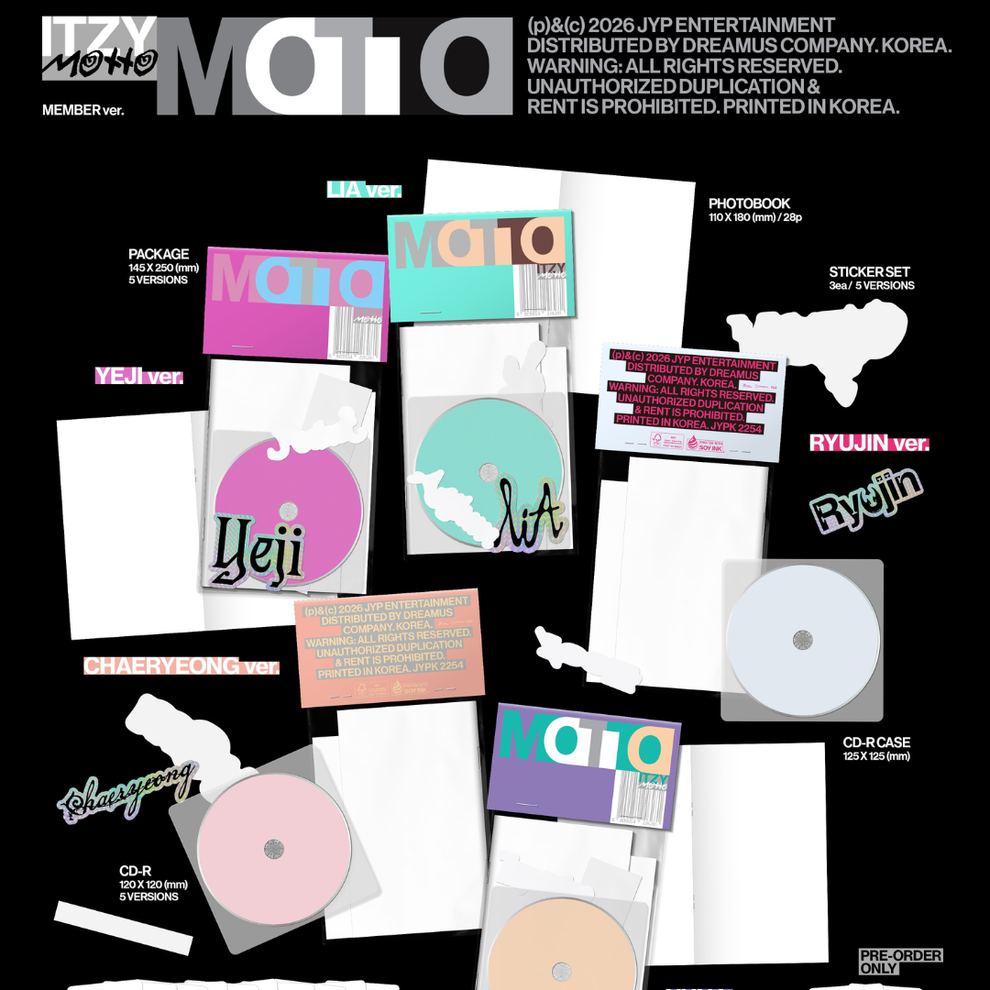 [PRE-ORDER] (WITHMUUPOB) ITZY - [MOTTO] MEMBER VER. (5 VERSIONS) RANDOM