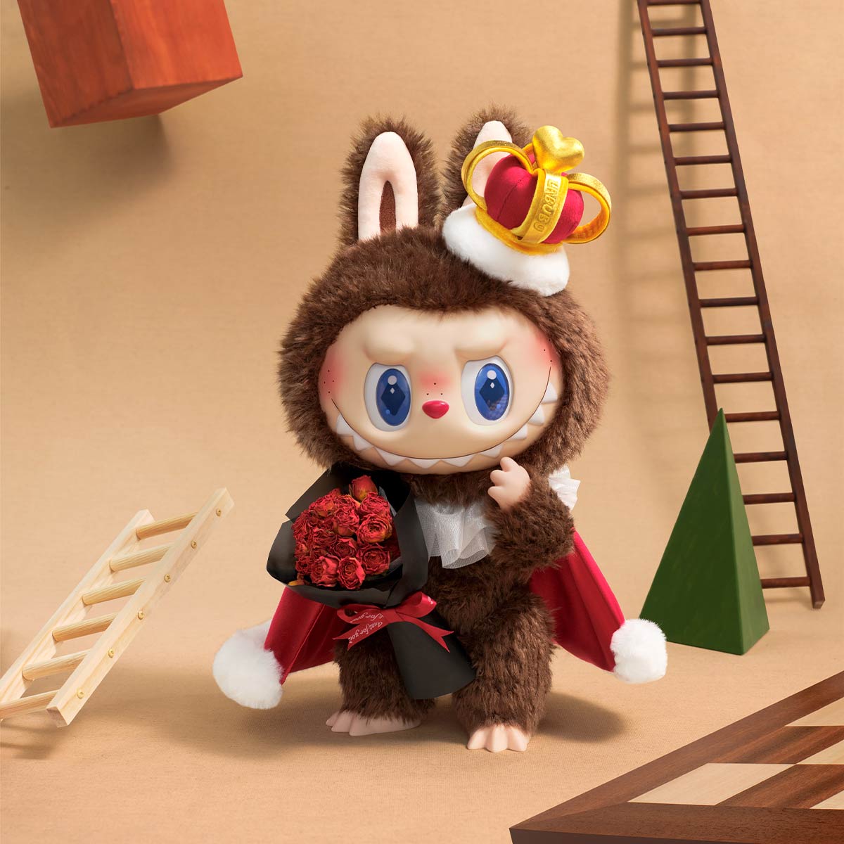PopMart: The Monsters (Labubu) - "Let's Checkmate - King" Vinyl Face Doll