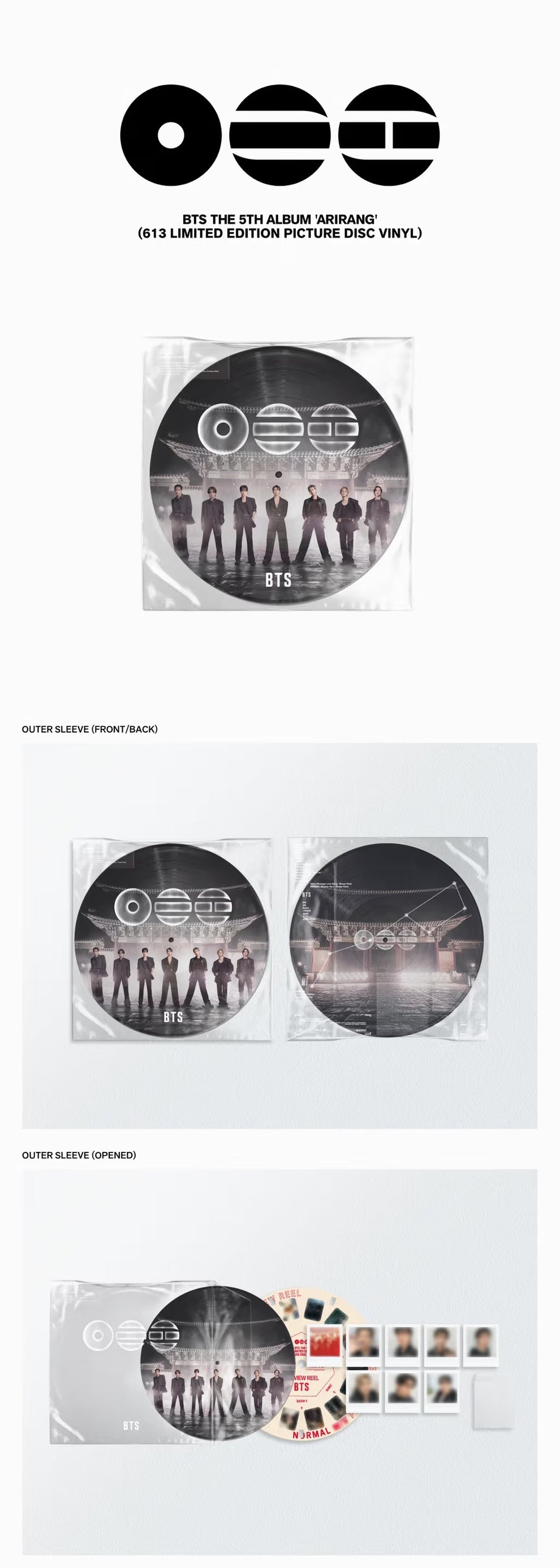 BTS - ARIRANG (613 LIMITED EDITION PICTURE DISC VINYL