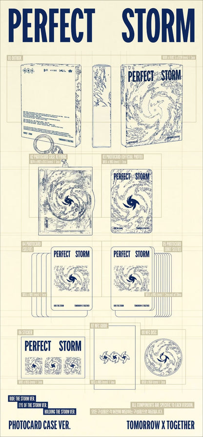 [PRE-ORDER] TOMORROW X TOGETHER (TXT) - 9TH MINI ALBUM [PERFECT STORM] (PHOTOCARD CASE VER.) (3 VERSIONS) RANDOM