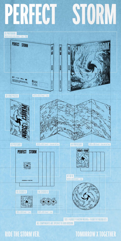 [PRE-ORDER] (WEVERSE POB) TOMORROW X TOGETHER (TXT) - 9TH MINI ALBUM [PERFECT STORM] (3 VERSIONS) SET