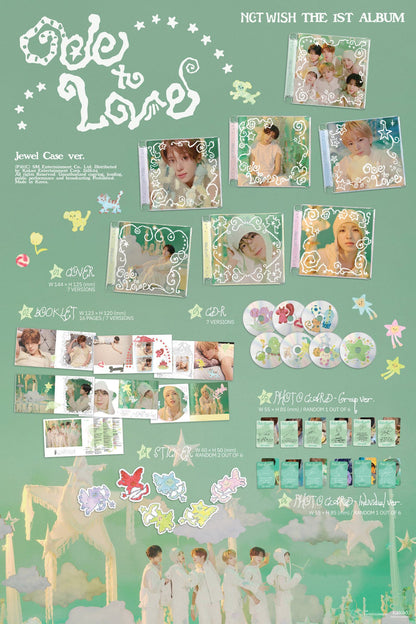 NCT WISH - 1ST ALBUM [ODE TO LOVE] (JEWEL CASE VER.) (6 VERSIONS) RANDOM