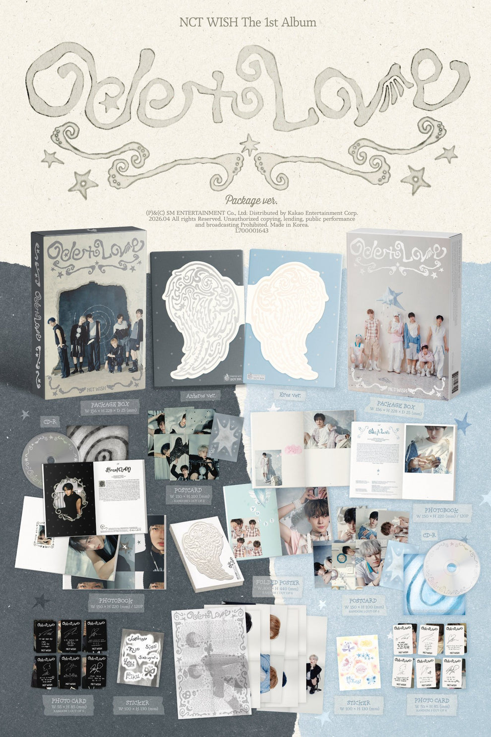 NCT WISH - 1ST ALBUM [ODE TO LOVE] (PACKAGE VER.) (2 VERSIONS)