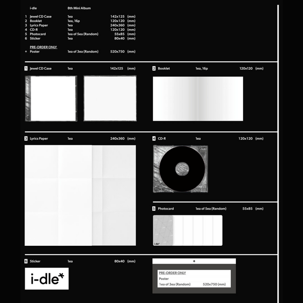 [PRE-ORDER] (WEVERSE POB)  I-DLE - 8TH MINI ALBUM (SPECIAL JEWEL VER.)