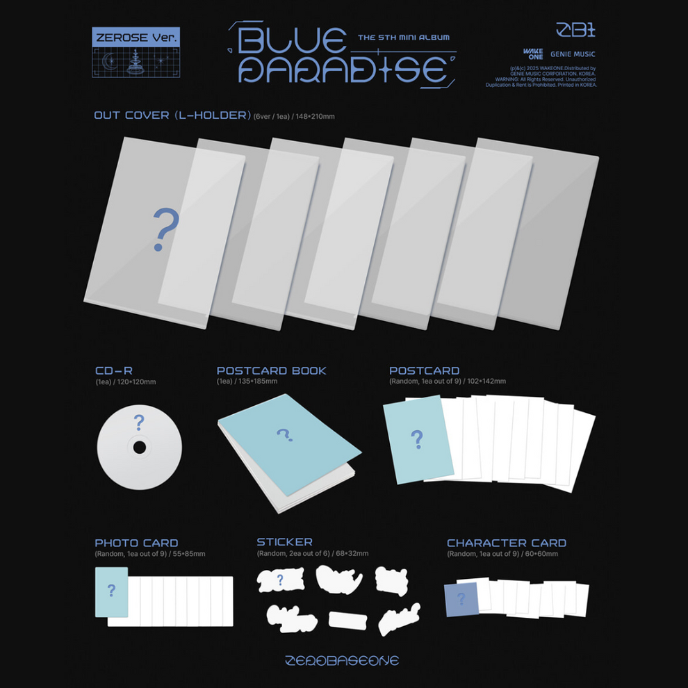 [PRE-ORDER] ZEROBASEONE - 5TH MINI ALBUM [BLUE PARADISE] ZEROSE VER.