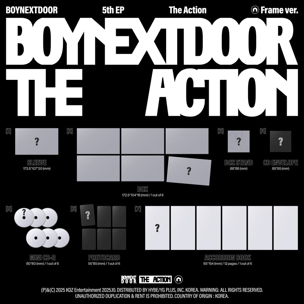 [PRE-ORDER] (WEVERSE POB) BOYNEXTDOOR - 5TH EP [THE ACTION] (FRAME VER.)