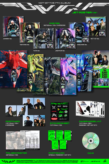 NCT 127 - 7TH ALBUM [BLINGY] (JET POSTER VER.) (6 VERSIONS