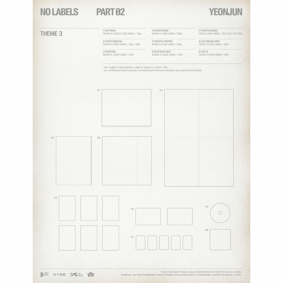 [PRE-ORDER] (ALADIN POB) YEONJUN (TXT) - NO LABELS: PART 02 (3 VERSIONS) RANDOM