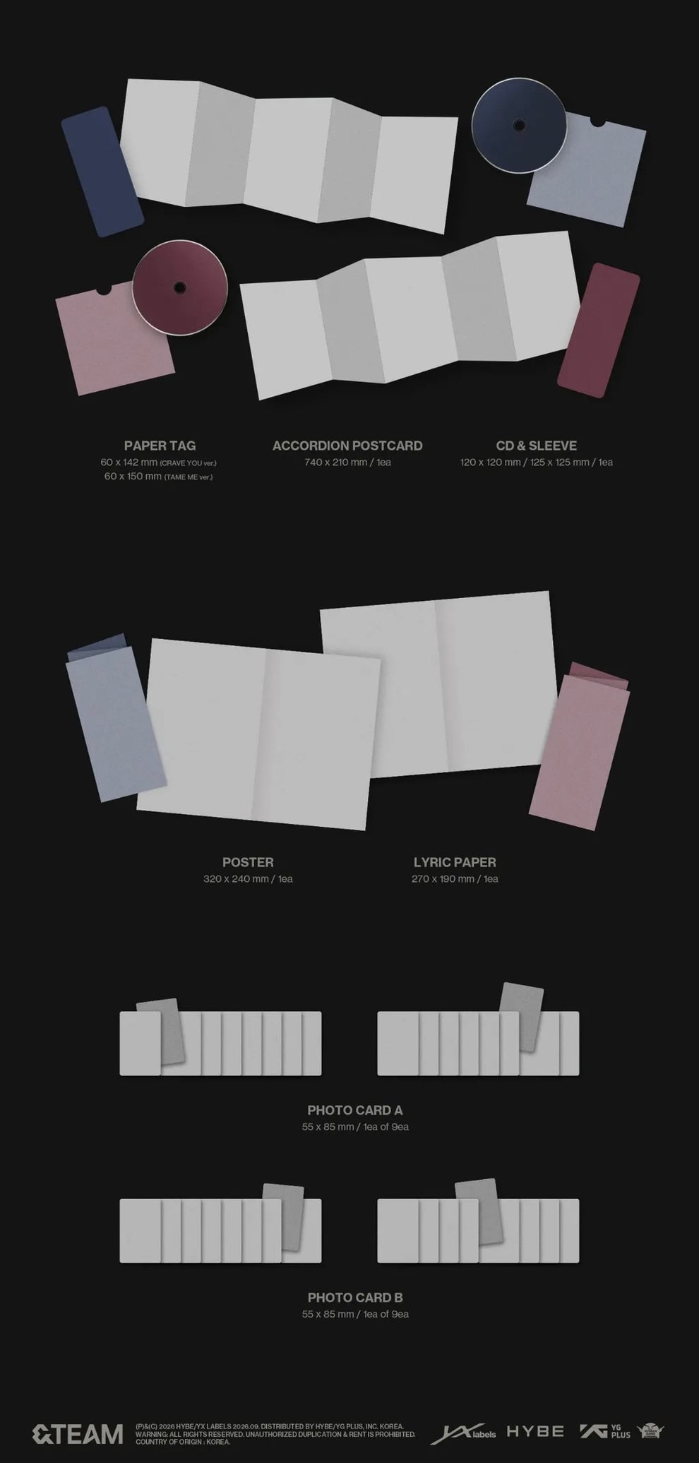 [PRE-ORDER] &TEAM - KR 2ND MINI ALBUM [MARK ON ME] (2 VERSIONS) RANDOM