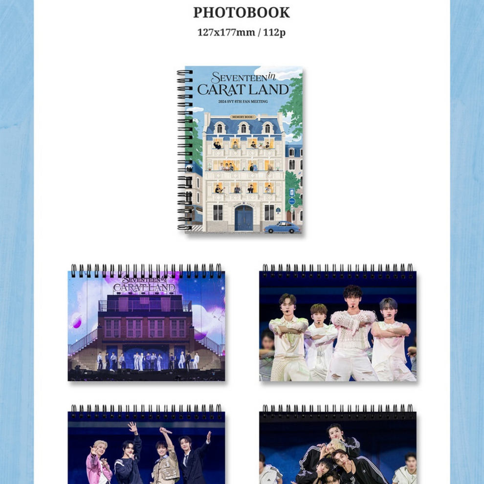 [PRE-ORDER] (WEVERSE POB) 2024 SVT 8TH FAN MEETING SEVENTEEN in CARAT LAND MEMORY BOOK+