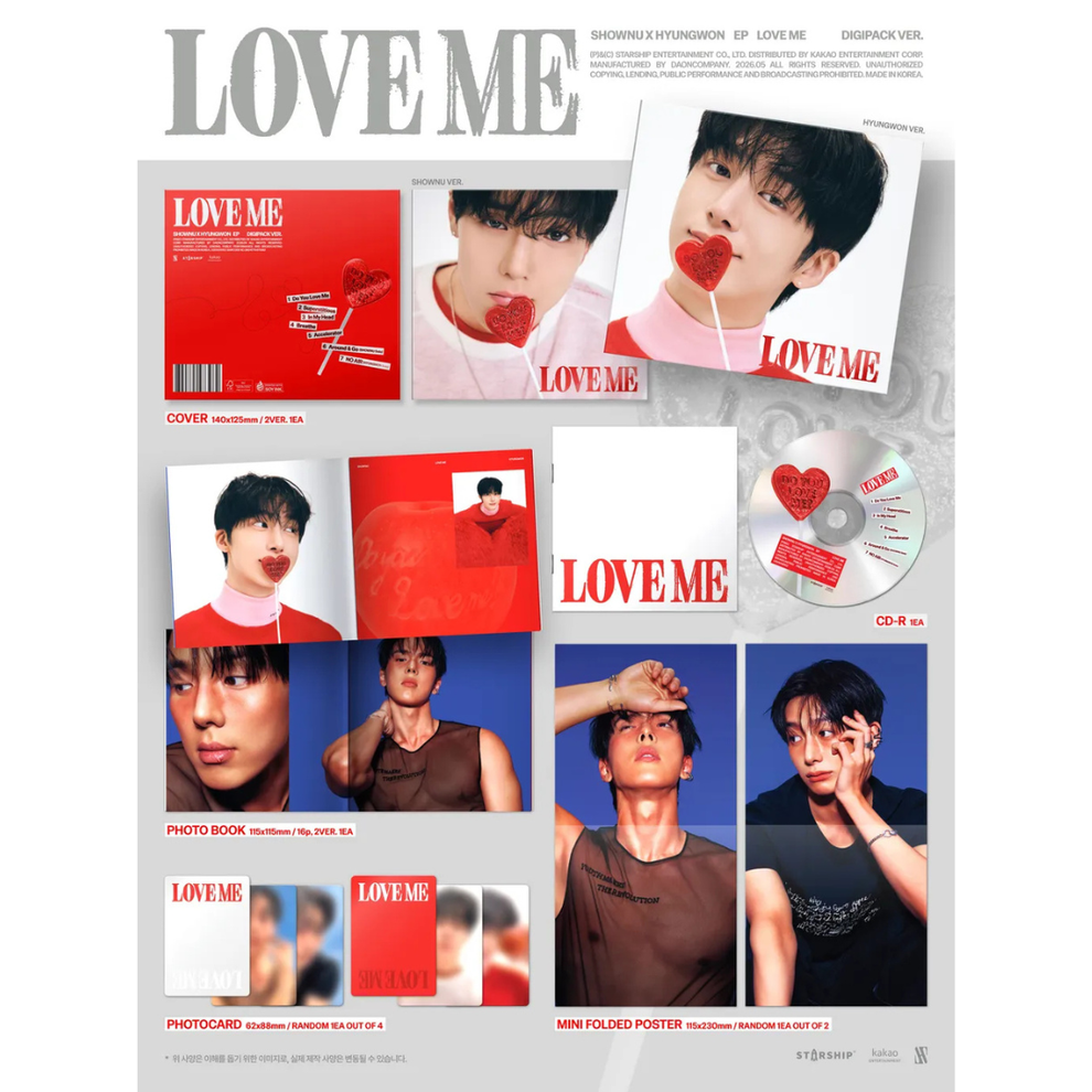 SHOWNU X HYUNGWON - EP [LOVE ME] (DIGIPACK VER.) (2 VERSIONS)