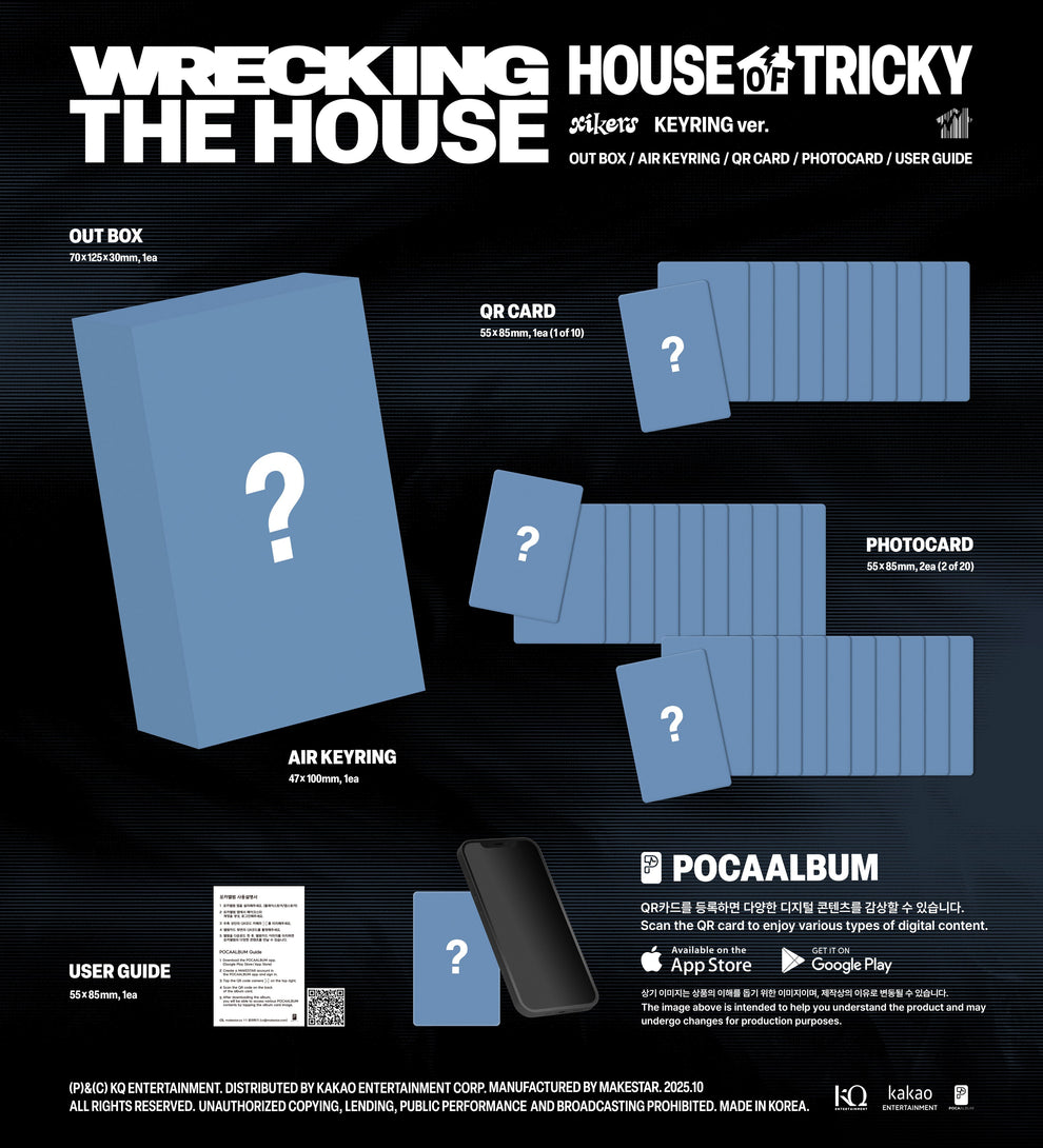 XIKERS - 6TH MINI ALBUM [HOUSE OF TRICKY : WRECKING THE HOUSE] (KEYRING VER.) (POCAALBUM)
