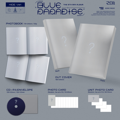 [PRE-ORDER] ZEROBASEONE - 5TH MINI ALBUM [BLUE PARADISE] (SET)