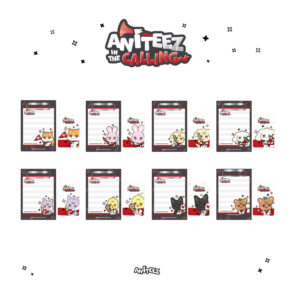 [PRE-ORDER] ATEEZ X ANITEEZ ANITEEZ IN THE CALLING MD 03. MINI CLIPBOARD & MEMO PAD SET