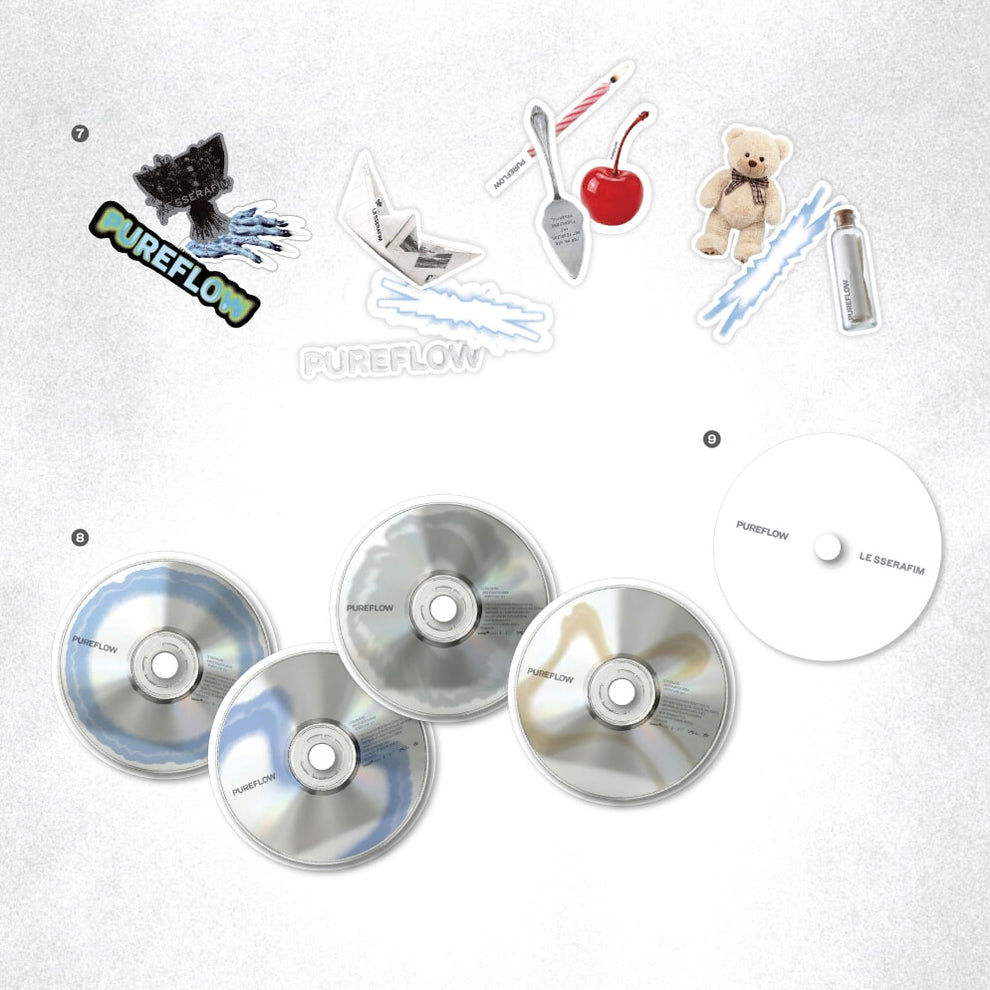 [PRE-ORDER] (WEVERSE POB) LE SSERAFIM - 2ND STUDIO ALBUM [PUREFLOW PT.1]  SET (4 Album)