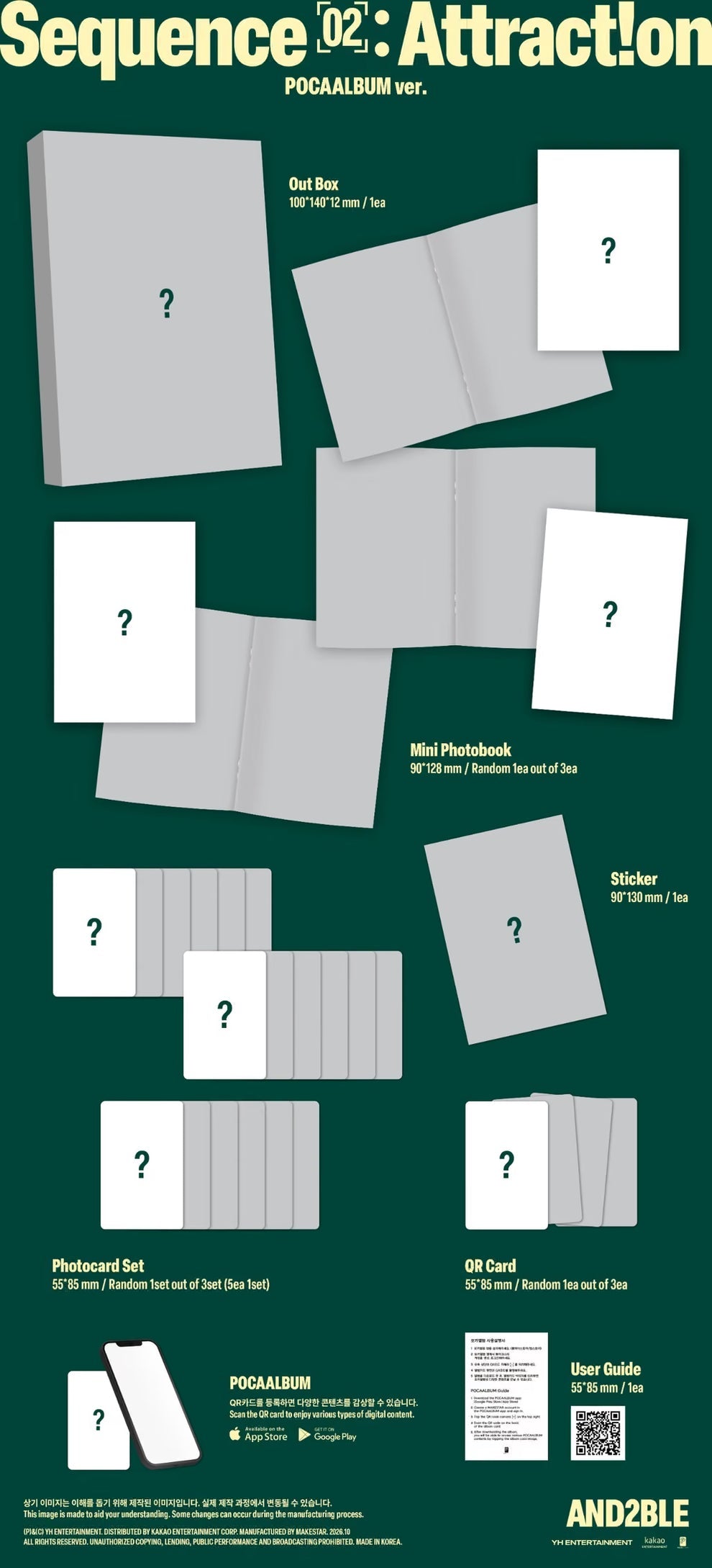 [PRE-ORDER] AND2BLE - 2ST MINI ALBUM [SEQUENCE 02: ATTRACTION] (POCAALBUM VER.)