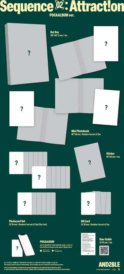 [PRE-ORDER] AND2BLE - 2ST MINI ALBUM [SEQUENCE 02: ATTRACTION] (POCAALBUM VER.)