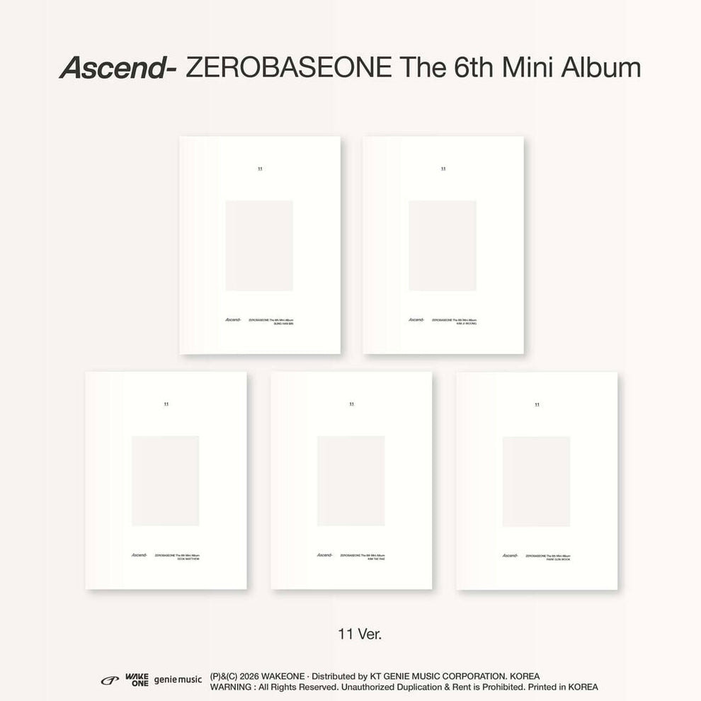 [PRE-ORDER] ZEROBASEONE - THE 6TH MINI ALBUM [ASCEND-] 11 VER. (5 VERSIONS) RANDOM