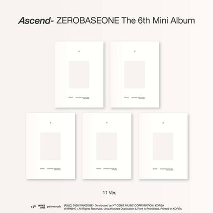 [PRE-ORDER] ZEROBASEONE - THE 6TH MINI ALBUM [ASCEND-] 11 VER. (5 VERSIONS) RANDOM