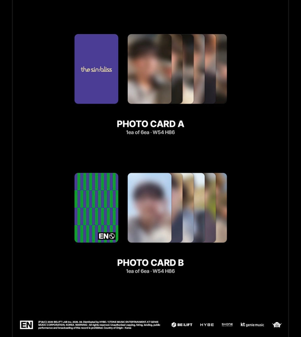 [PRE-ORDER] (WEVERSE POB) ENHYPEN - THE SIN: BLISS (4 VERSIONS) RANDOM