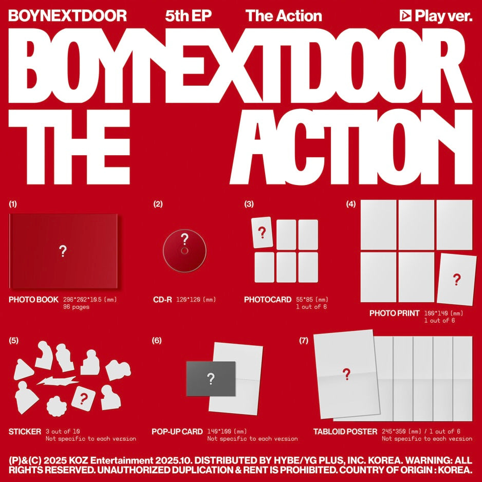 [PRE-ORDER] (WEVERSE POB) BOYNEXTDOOR - 5TH EP [THE ACTION]