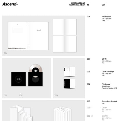 [PRE-ORDER] ZEROBASEONE - THE 6TH MINI ALBUM [ASCEND-] (2 VERSIONS) RANDOM