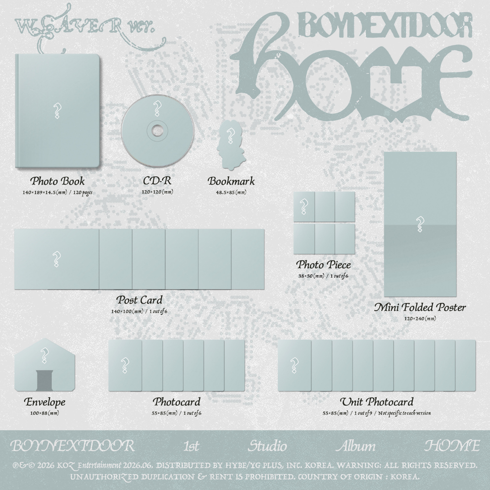 [PRE-ORDER] BOYNEXTDOOR - 1ST STUDIO ALBUM 'HOME' SET