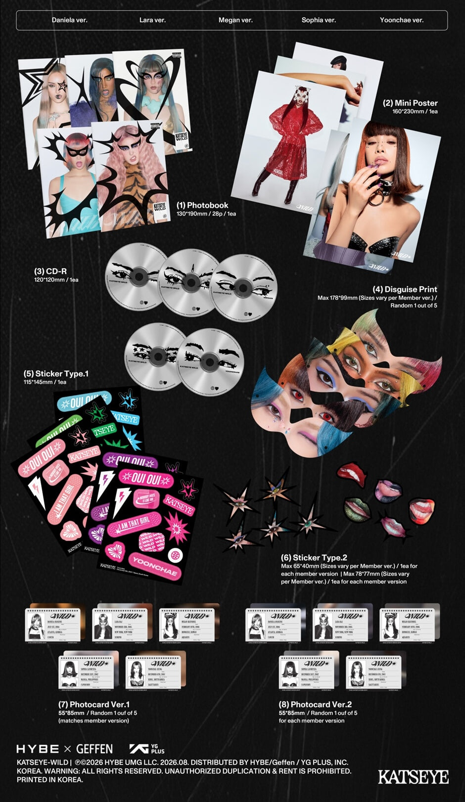 KATSEYE - WILD (MEMBER VER.) (5 VERSIONS)