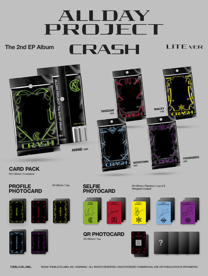 [PRE-ORDER] ALLDAY PROJECT - THE 2ND EP ALBUM [CRASH] LITE VER. (5 VERSIONS) RANDOM
