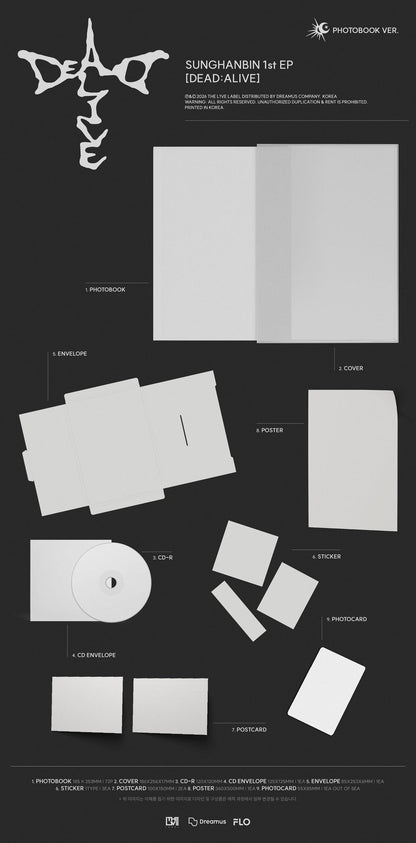 [PRE-ORDER] SUNGHANBIN - 1ST EP ALBUM [DEAD:ALIVE] (3 VERSIONS)