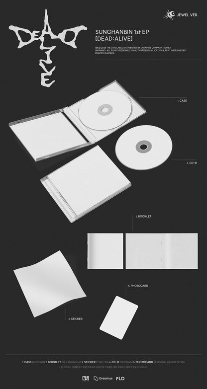 [PRE-ORDER] SUNGHANBIN - 1ST EP ALBUM [DEAD:ALIVE] (JEWEL VER.) (2 VERSIONS)